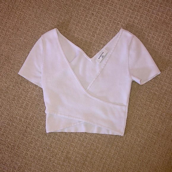 Babaton sculpt knit cross-front top - Picture 2 of 2